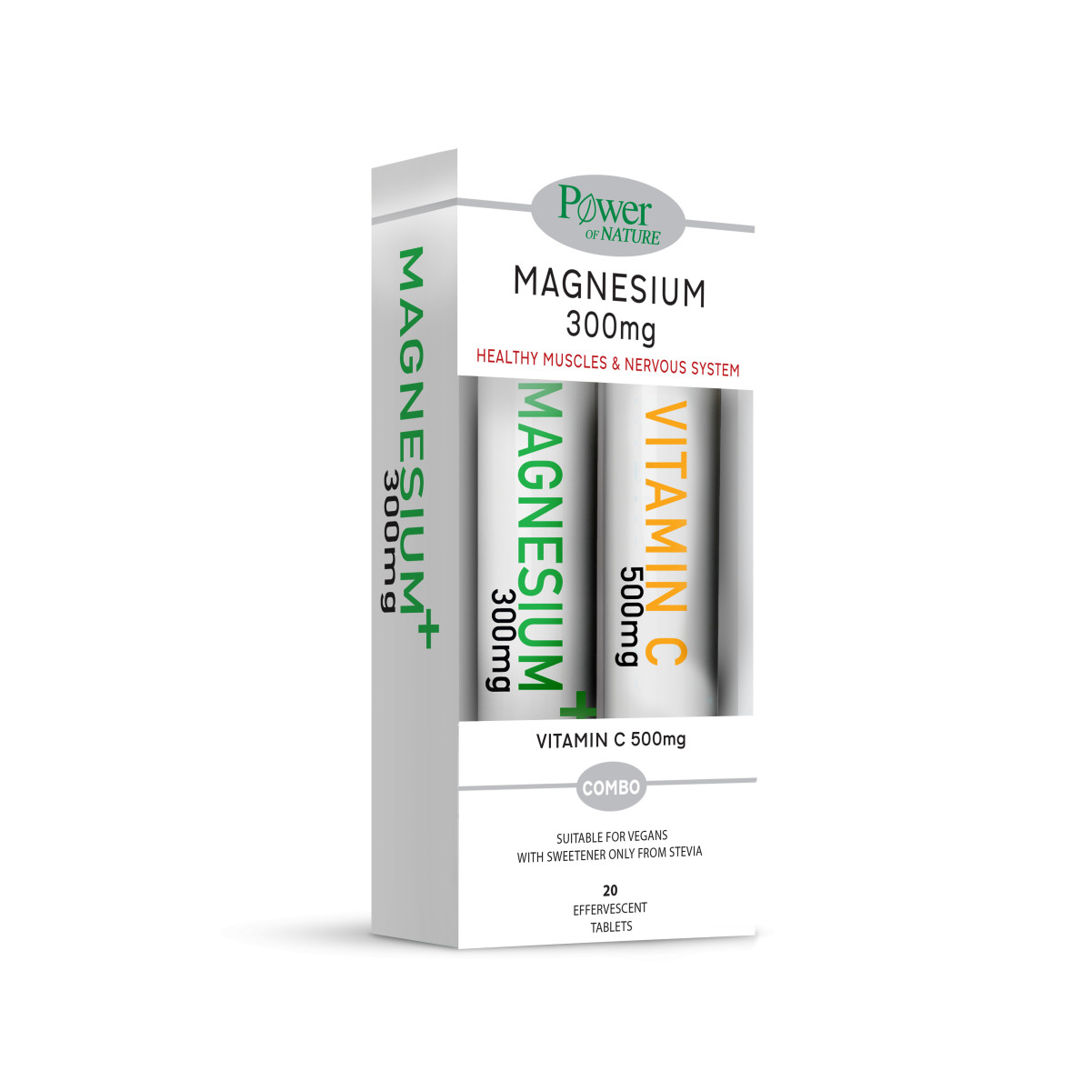 PPOWER HEALTH MAGNESIUM 300MG STEVIA 20S+VIT C500MG 20S