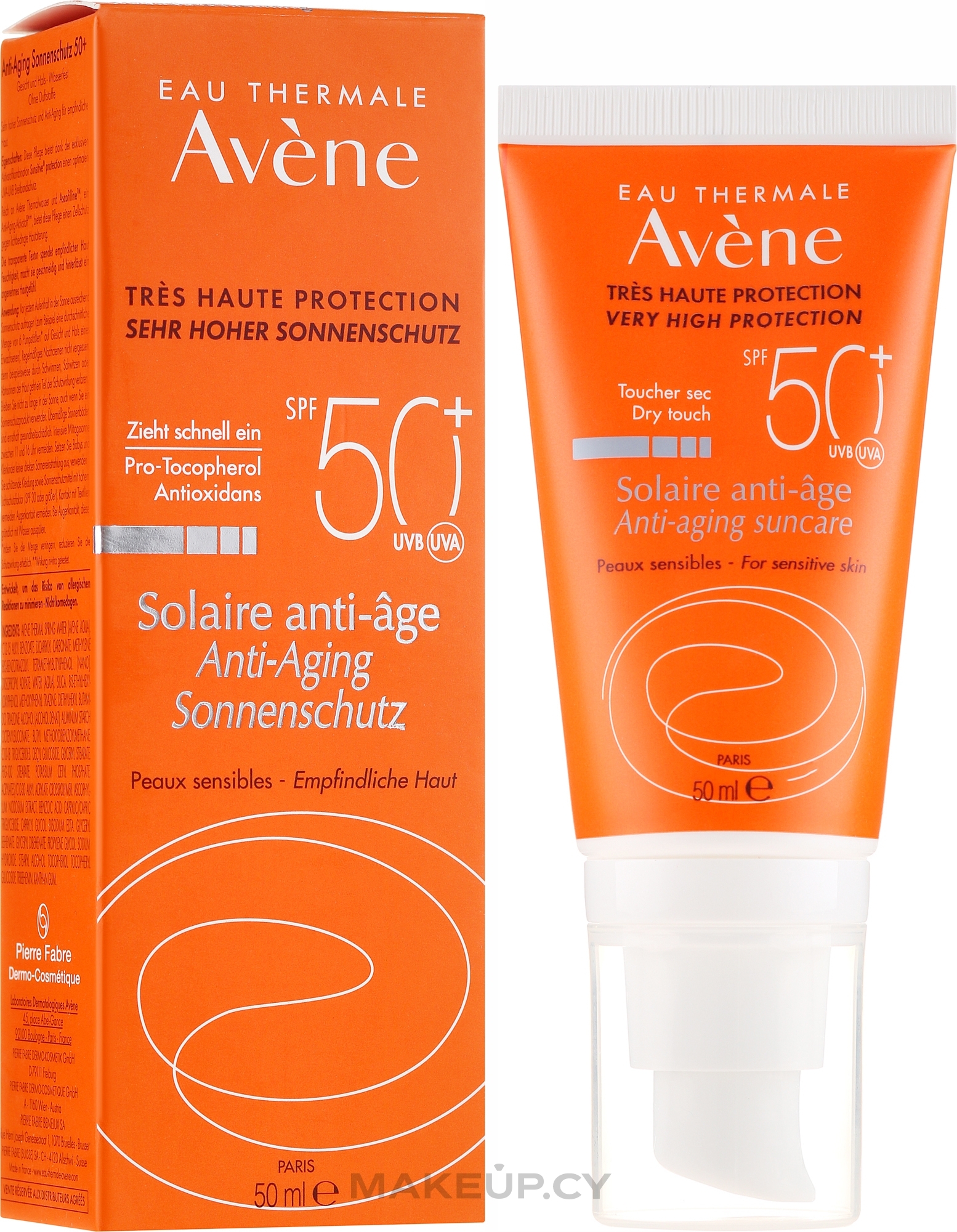 AVENE CREME SOLAIRE ANTIAGE TEINTEE 50+ 50ML