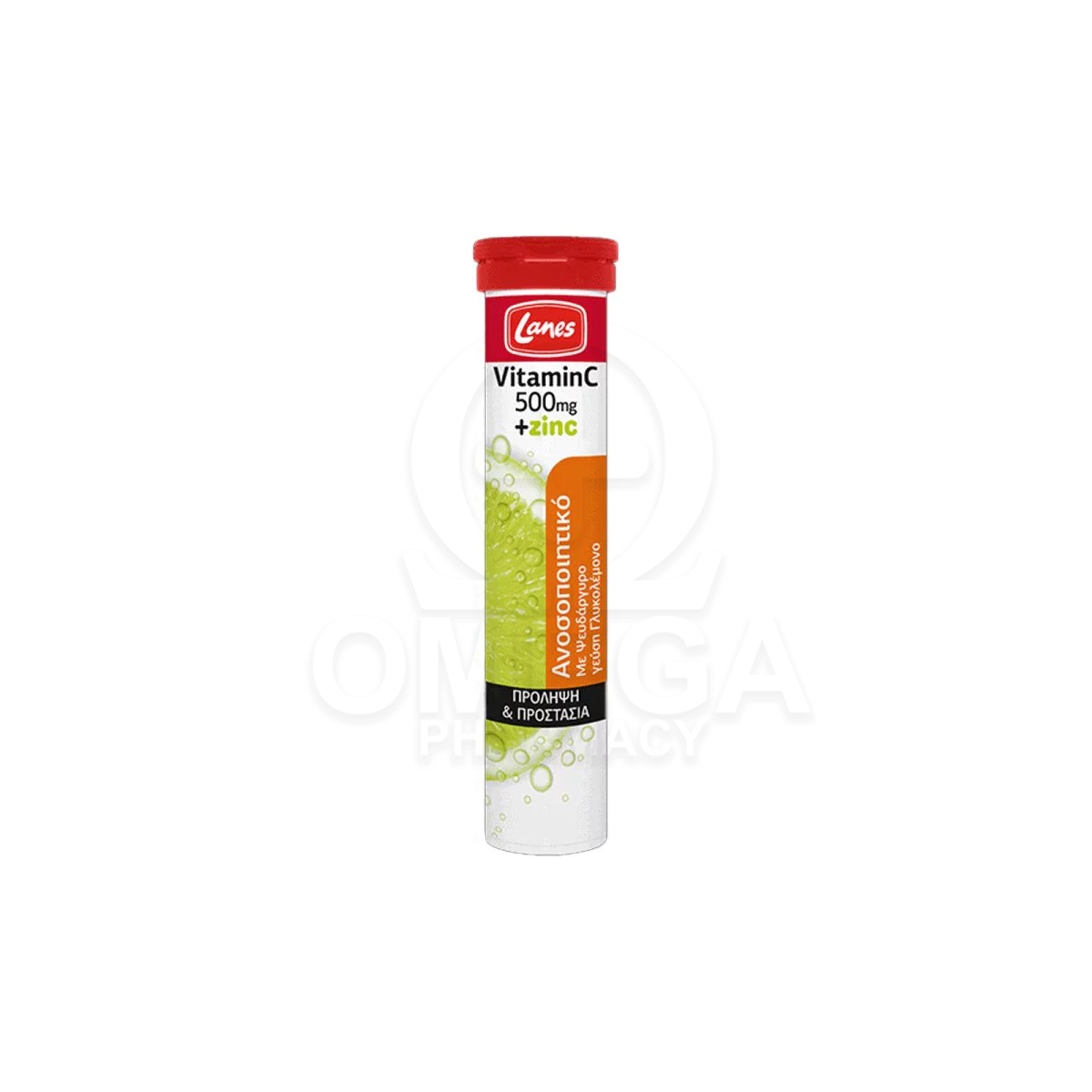 LANES EFF VIT C 500MG+ZINC LEMON 20T RED