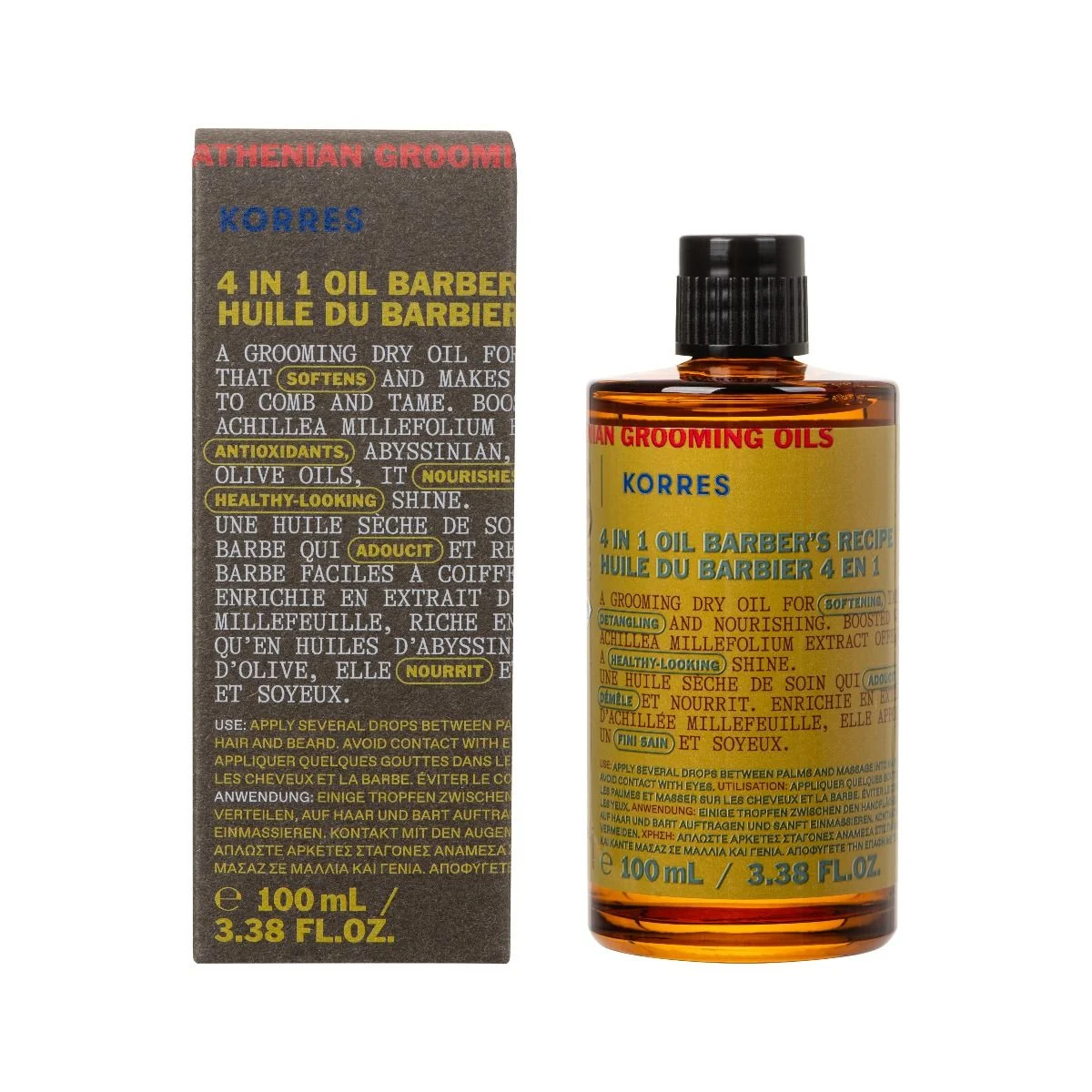 KORRES ACHILLEA MENS GROOMING OIL 100ML