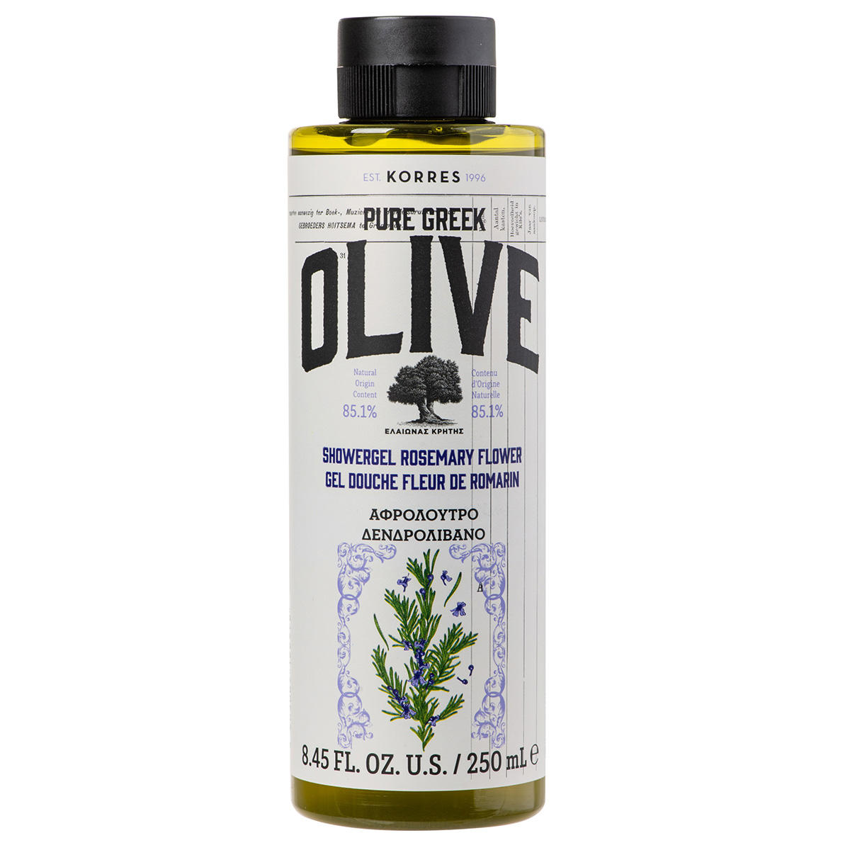 KORRES OLIVE ROSEMARY FLOWER SGEL 250ML