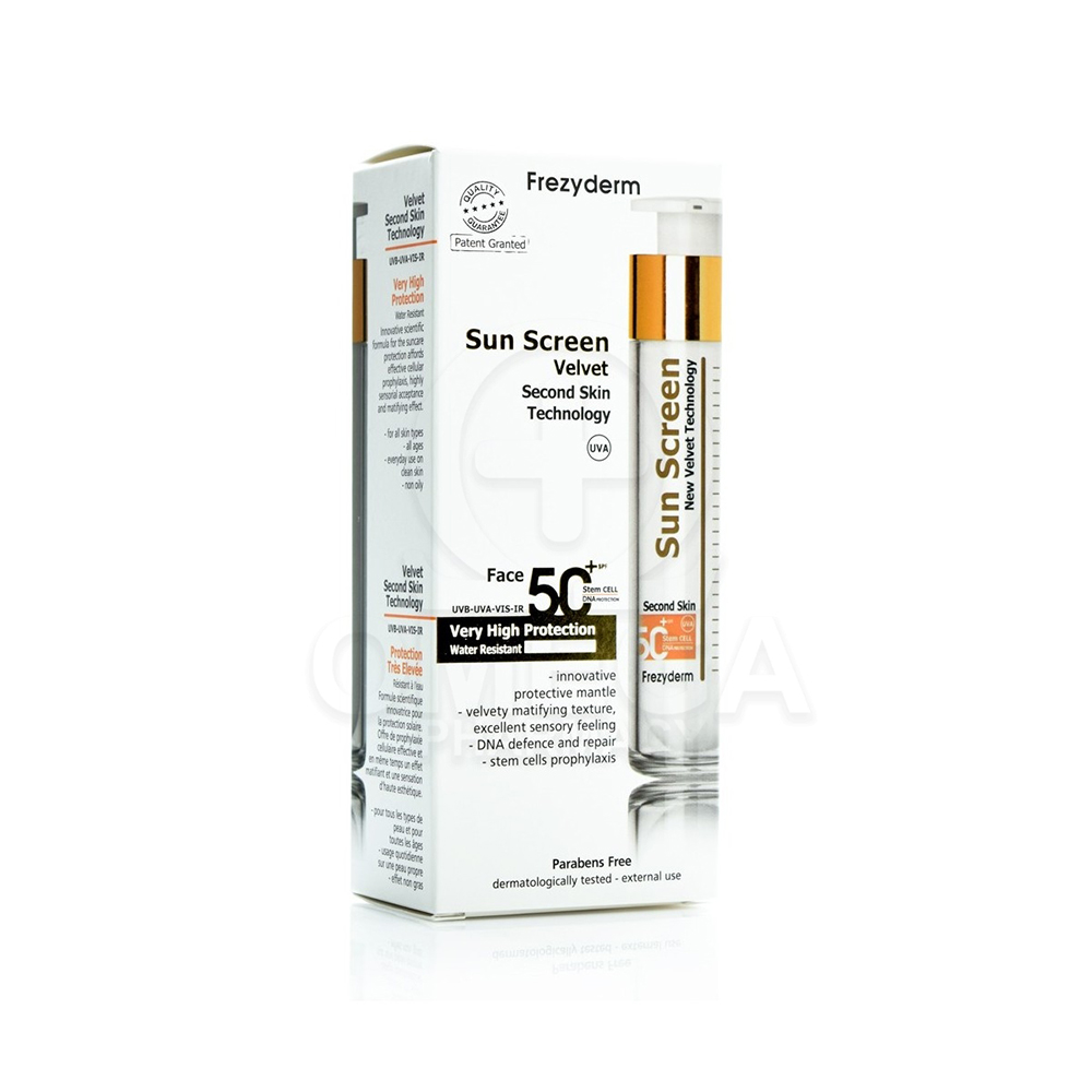 FREZYDERM SUN SCREEN SECOND SKIN FACE 50+  50ml