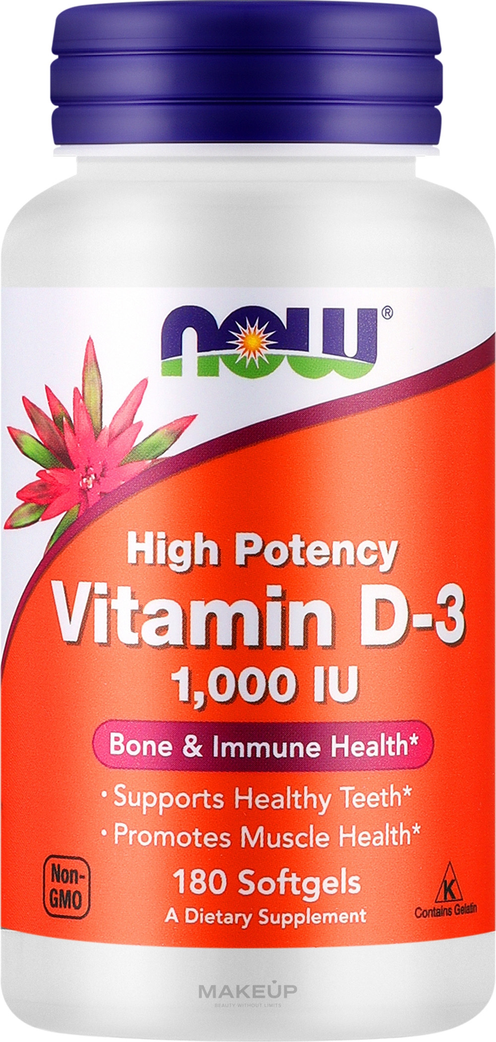 NOW Vit D-3 1000iu - 180 SGELS