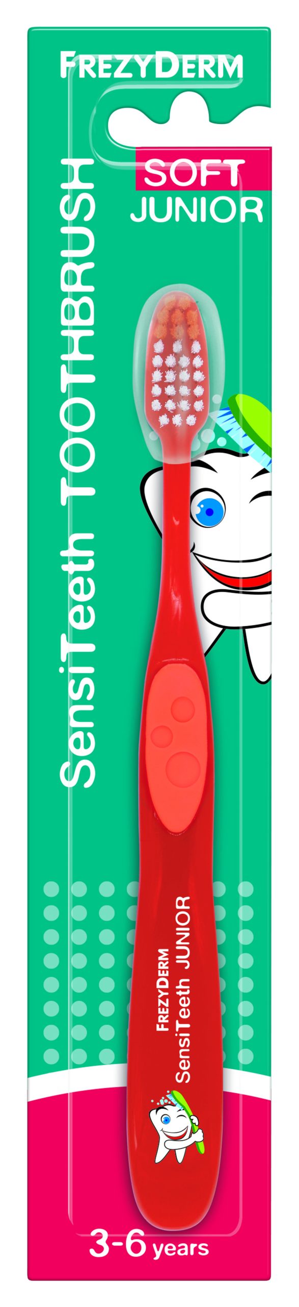 FREZYDERM SENSITEETH JUNIOR TOOTHBRUSH RED