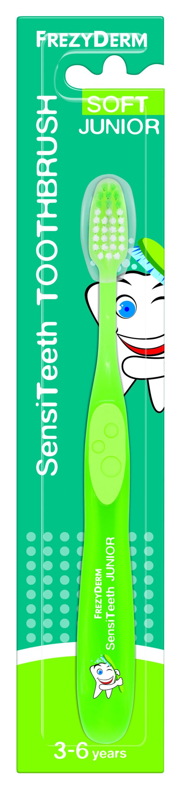 FREZYDERM SENSITEETH JUNIOR TOOTHBRUSH GREEN